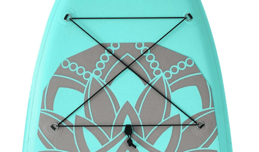 11'0 Inflatable Paddle Board with Carry Bag, Paddle, Fin, Pump & Safety Harness J49695