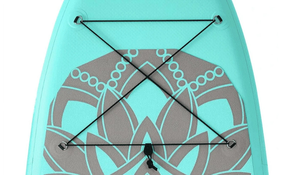 11'0 Inflatable Paddle Board with Carry Bag, Paddle, Fin, Pump & Safety Harness J49695
