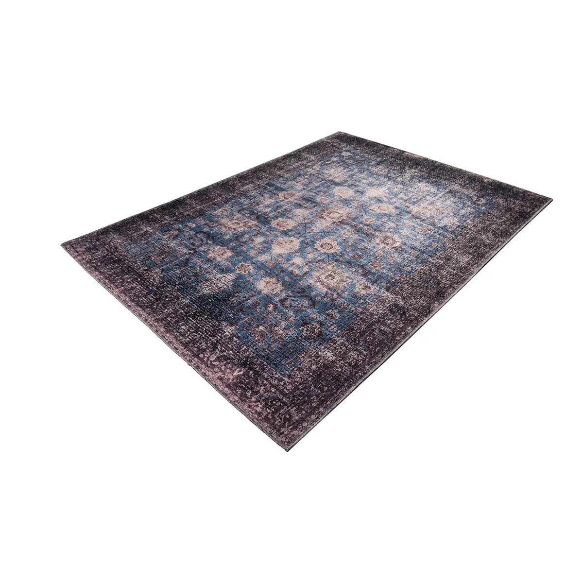 Blue Abstract Washable Area Rug 2' x 3' T6918