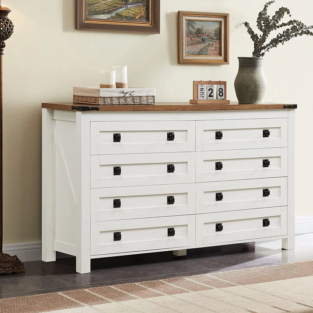 8 Drawer Wood Rustic Dresser B211