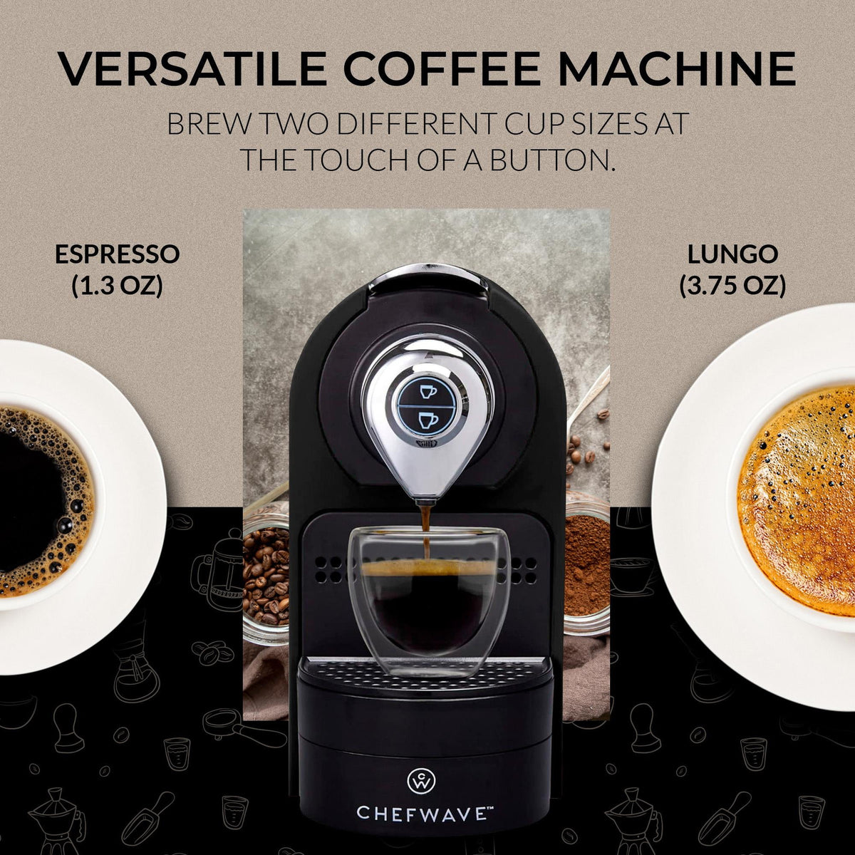 Espresso Machine for Nespresso Capsules with Holder and Cups I87713