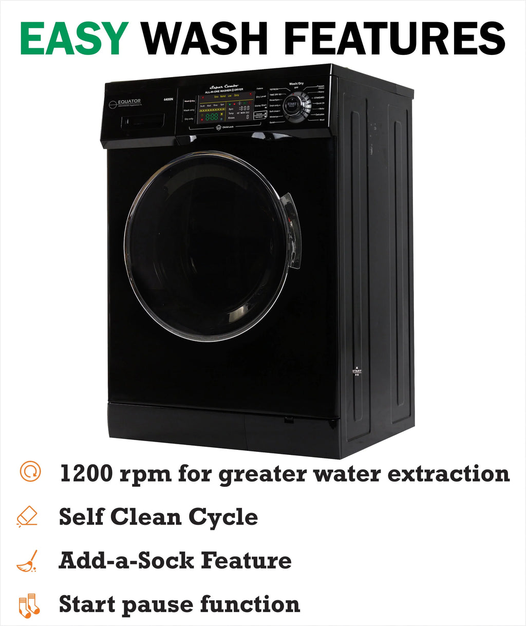 13 lbs Compact Combination Washer/Dryer 110 Volts White S360