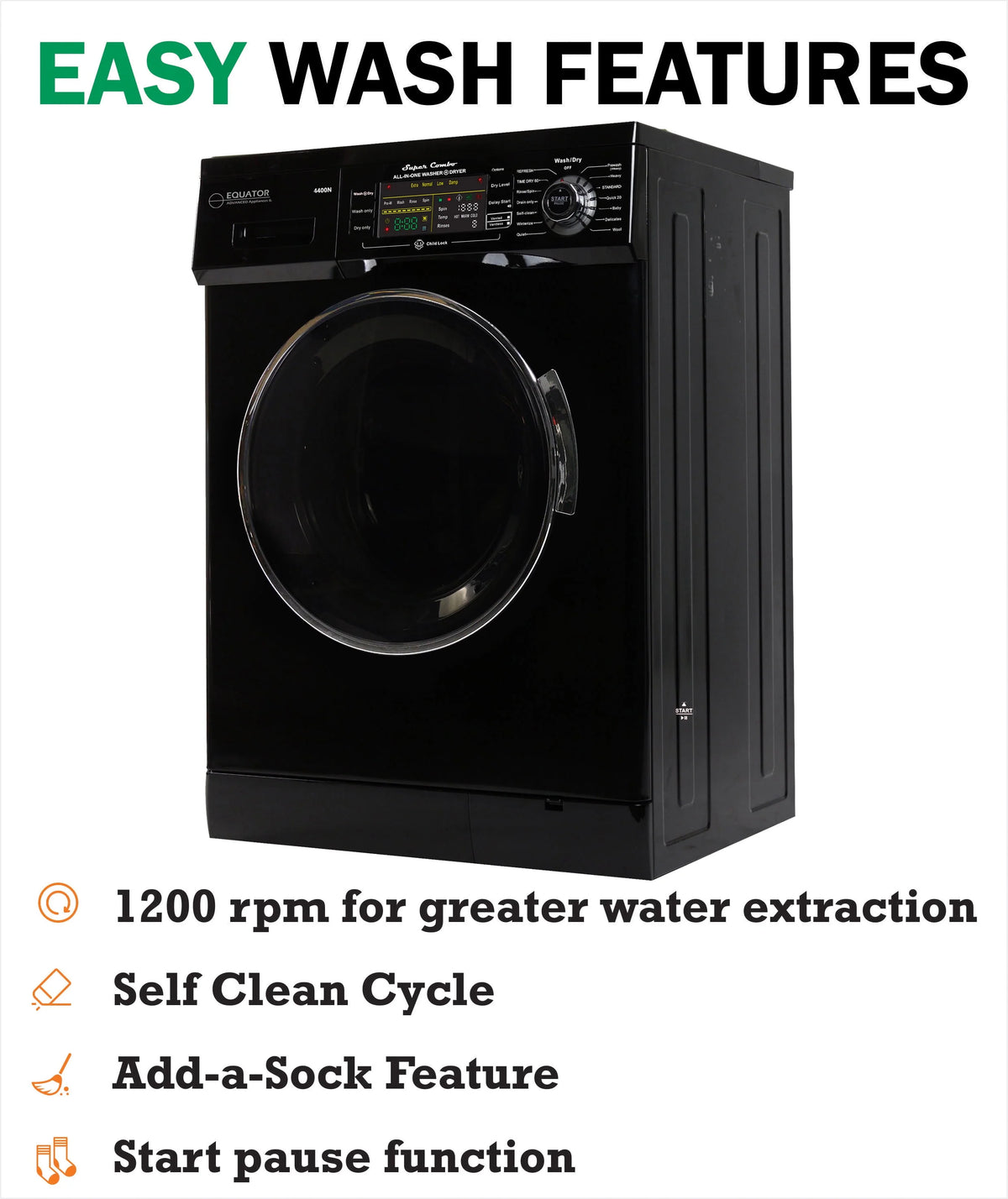 13 lbs Compact Combination Washer/Dryer 110 Volts White S360