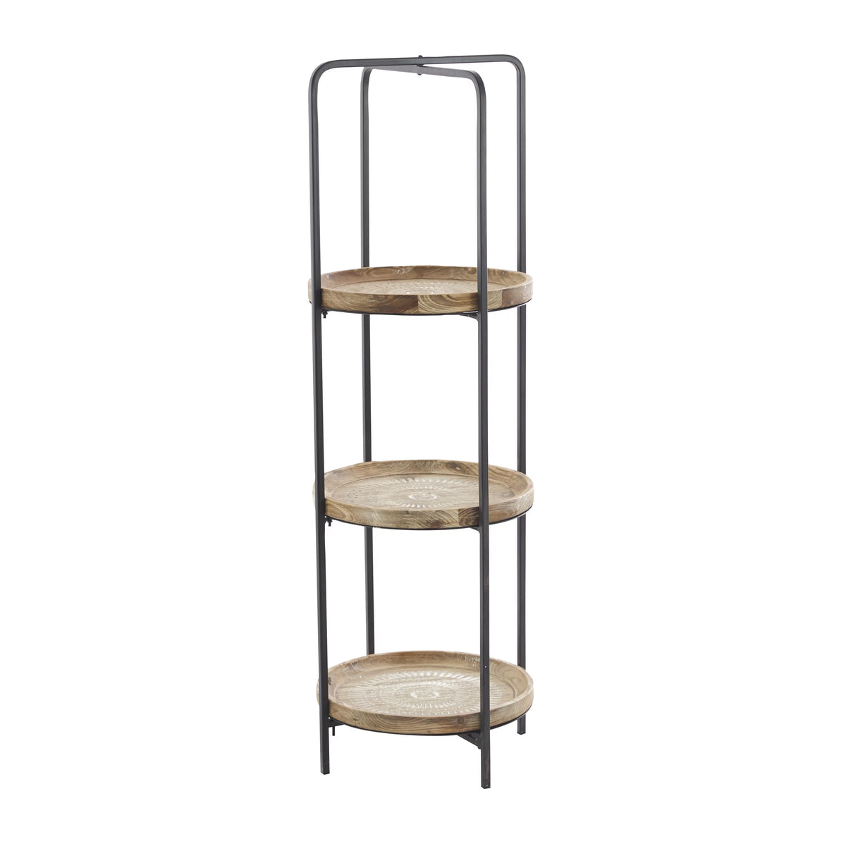 Brown Wood 3-Tier Shelving Unit V514525