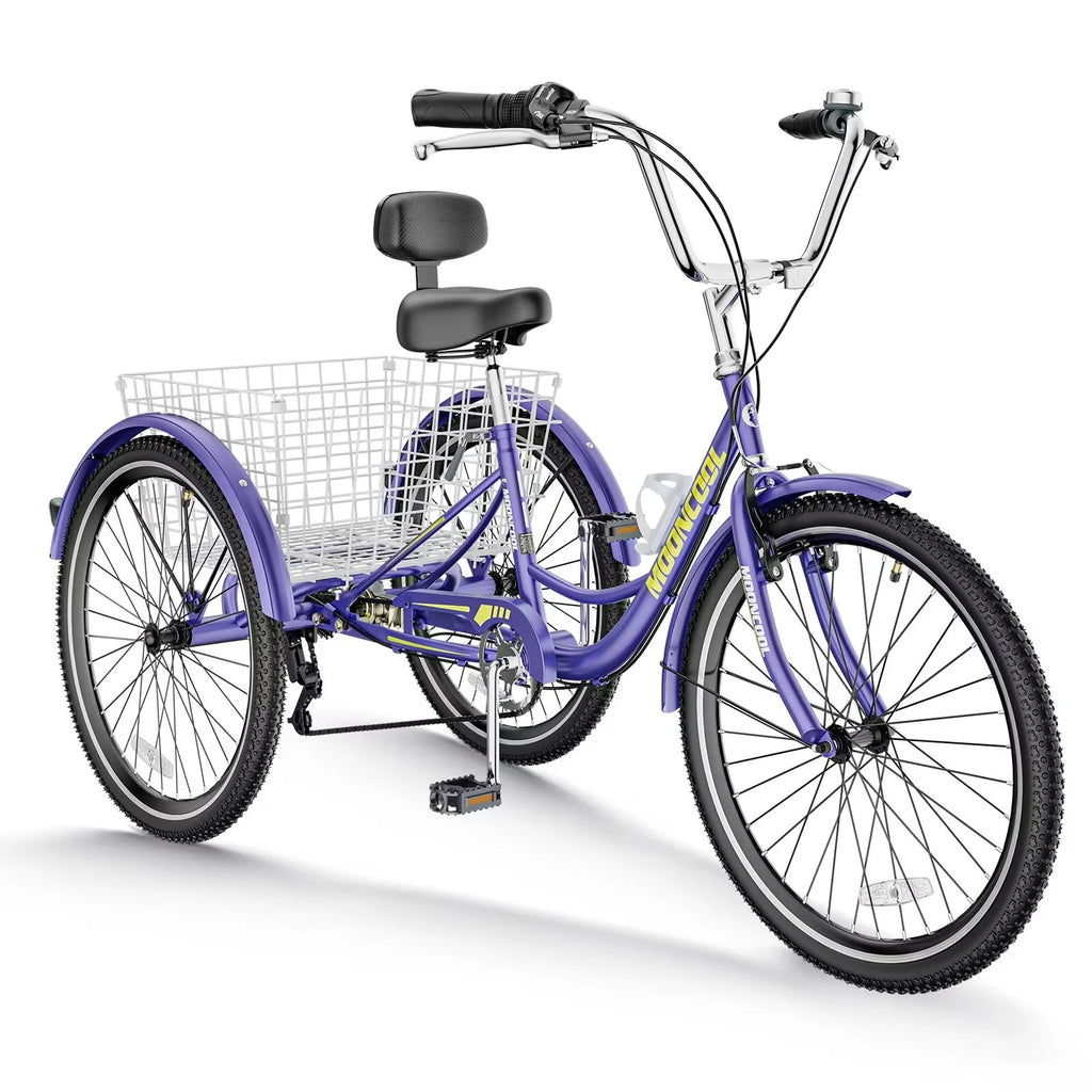 7 Speed Adult Tricycle with Basket & Dual Braking System V329049