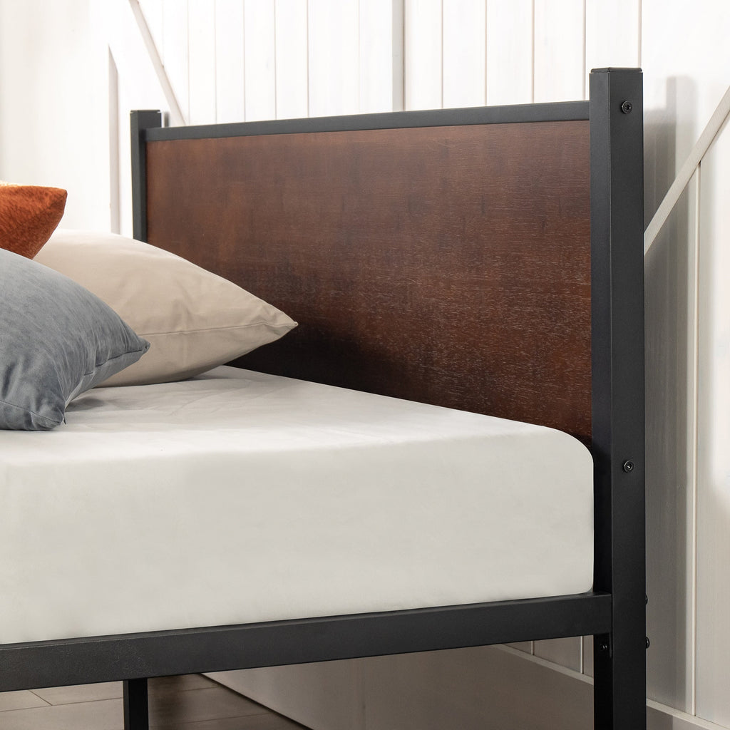 Queen Bamboo and Metal Platform Bed Frame R34983