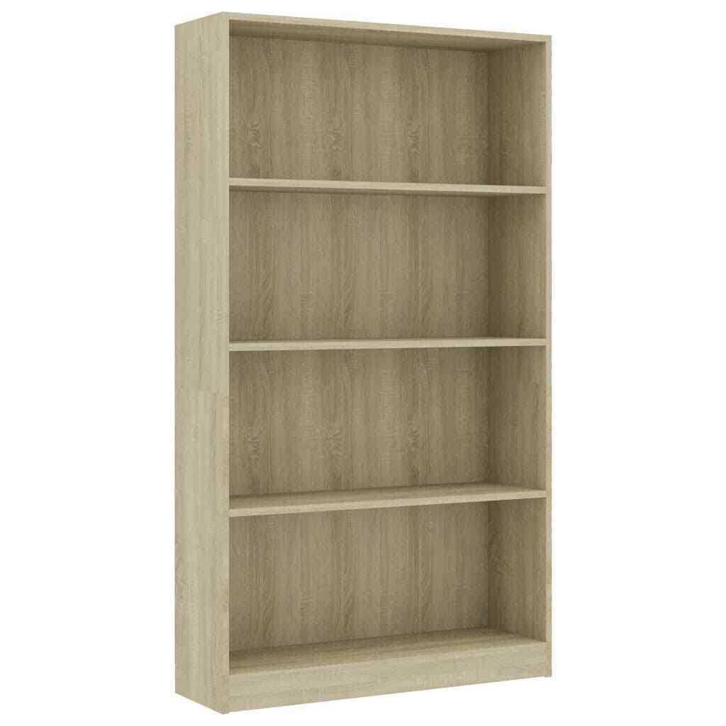 4-Tier Sonoma Oak Chipboard Book Cabinet H232