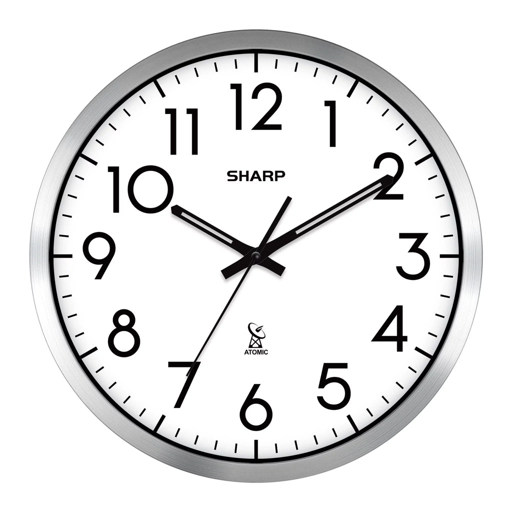 Silver Brushed Finish 12" Wall Clock A696576