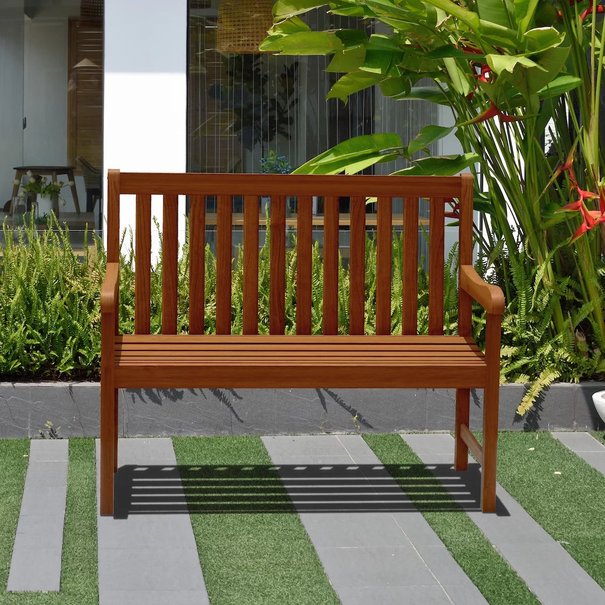 Solid Wood Rectangular Patio Dining Set Y860167