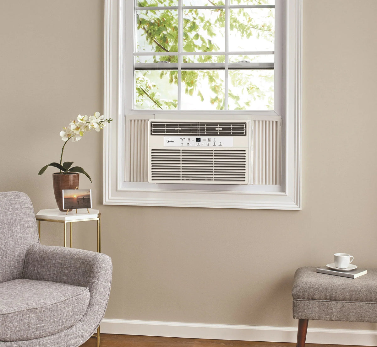 12,000 BTU 115V Smart Window Air Conditioner with Remote, White W302705