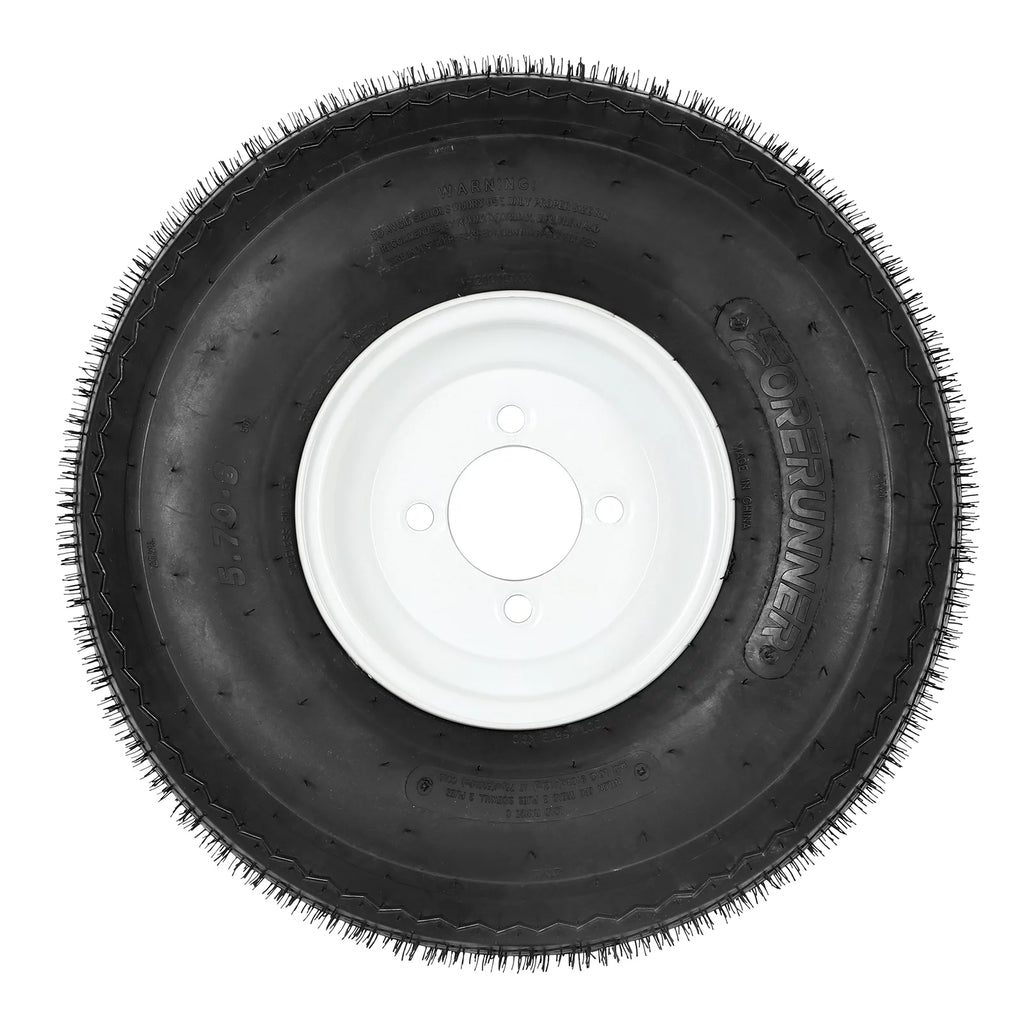 5.70x8 Trailer Tires with 8 Rims, 4 Lug, Load Range C, 2 Pack E591569