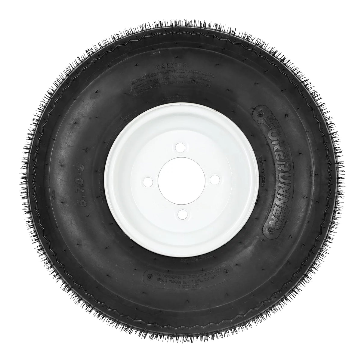 5.70x8 Trailer Tires with 8 Rims, 4 Lug, Load Range C, 2 Pack E591569