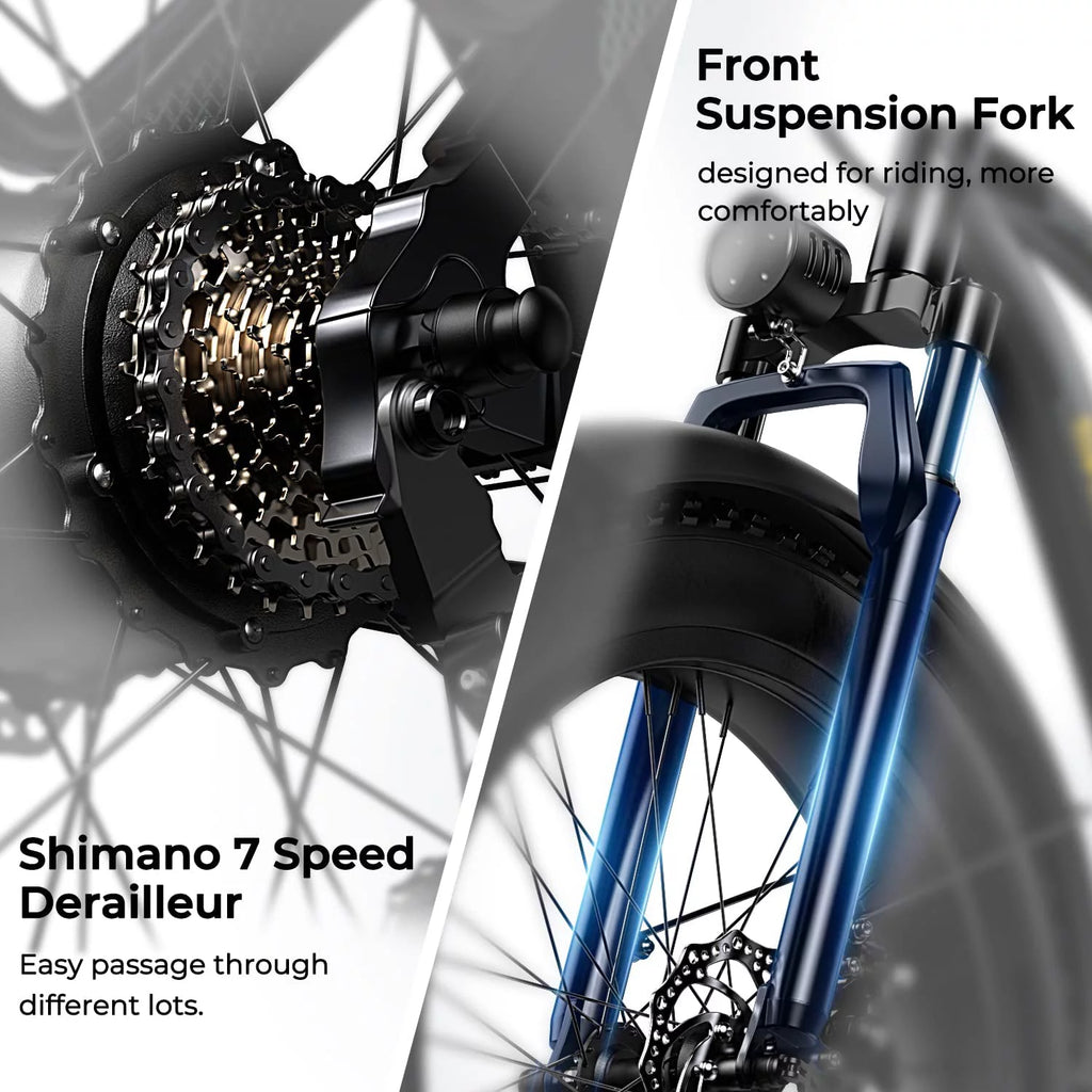 Foldable 20 Fat Tire Electric Bike with 750W Motor V16247