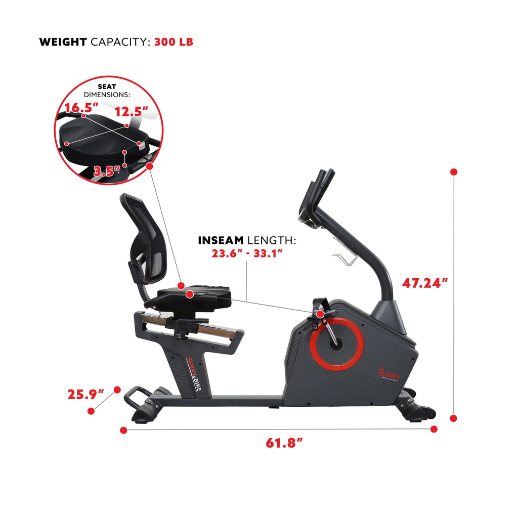 Magnetic Resistance Smart Recumbent Bike L54868
