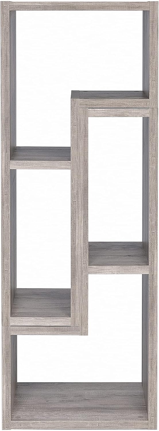 Grey Driftwood Convertible Bookcase TV Stand T6969