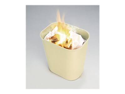 Beige 7 Gallons Fire Resistant Wastebasket H18522