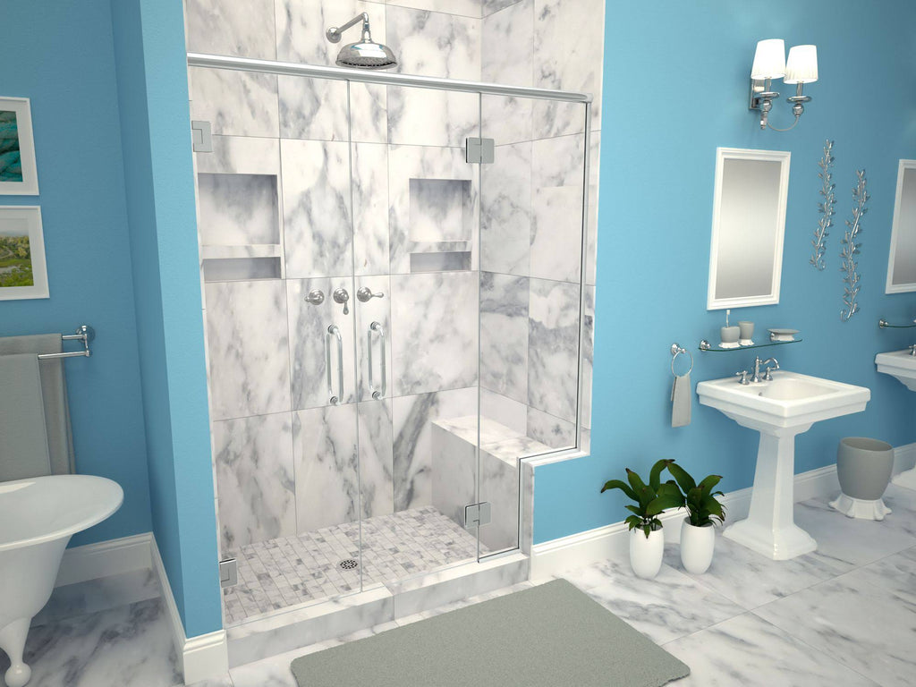 37x22 Single Threshold Shower Base with Bench and Drain X69942