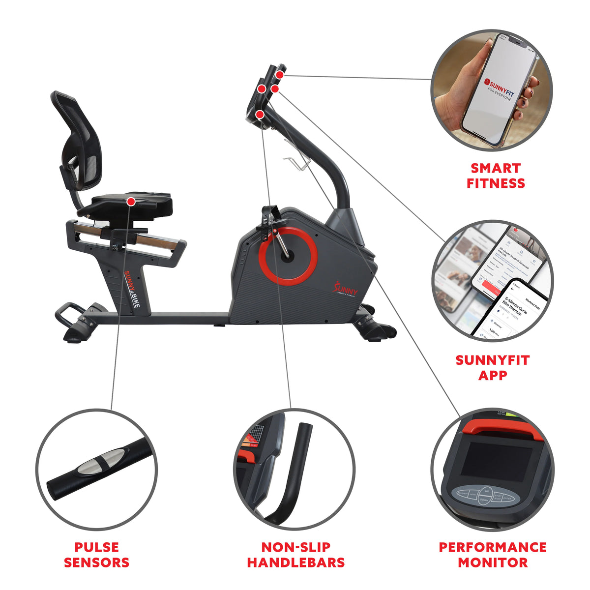 Magnetic Resistance Smart Recumbent Bike L54868
