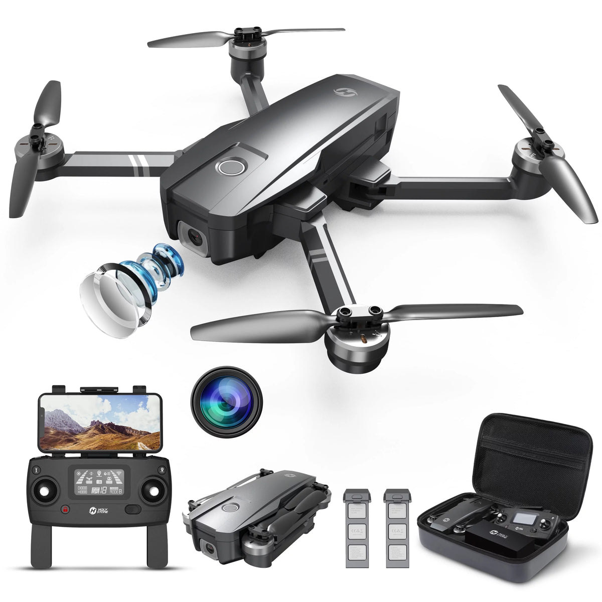 Foldable GPS 4K UHD Camera Drone with 2 Batteries Z7802