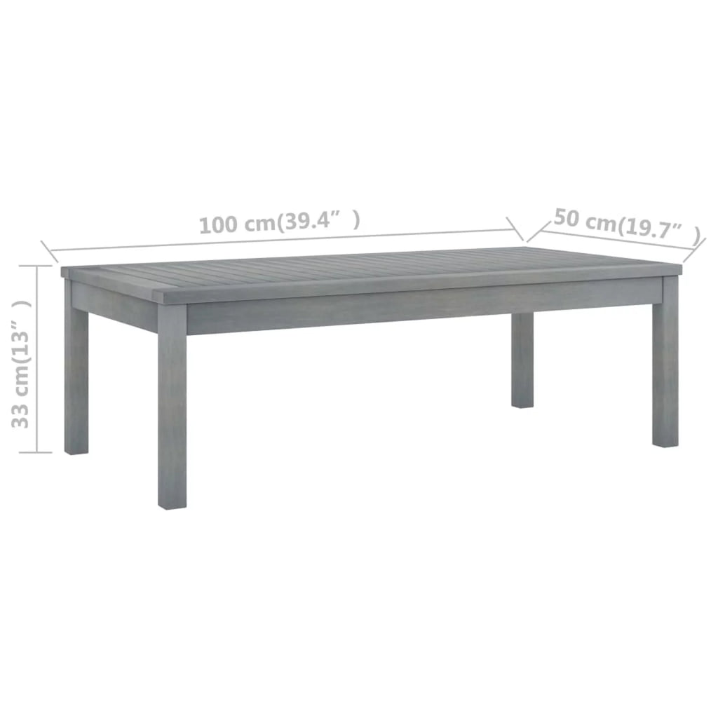 Gray Solid Acacia Wood Coffee Table G268