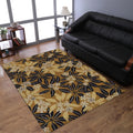 Hand Tufted Floral Wool Area Rug Gold 9'x12' H383