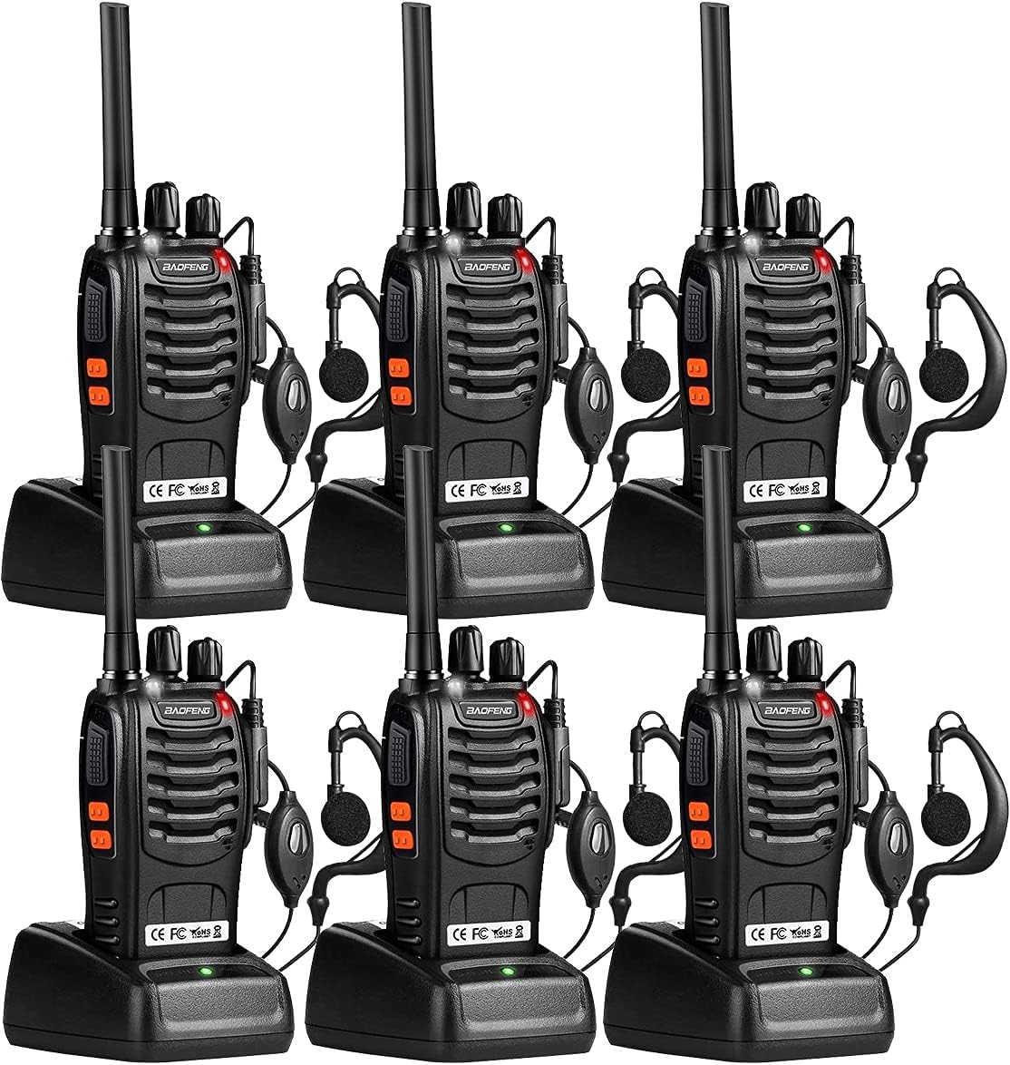 Rechargeable Long Range UHF Two-Way Radios Set 5 Pack W570