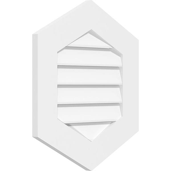 Vertical Peaked Surface Mount PVC Gable Vent I497278
