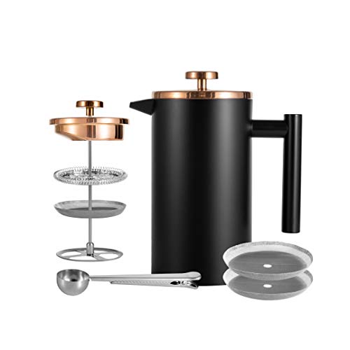 600ml Double-Wall Insulated Stainless Steel French Press B475592