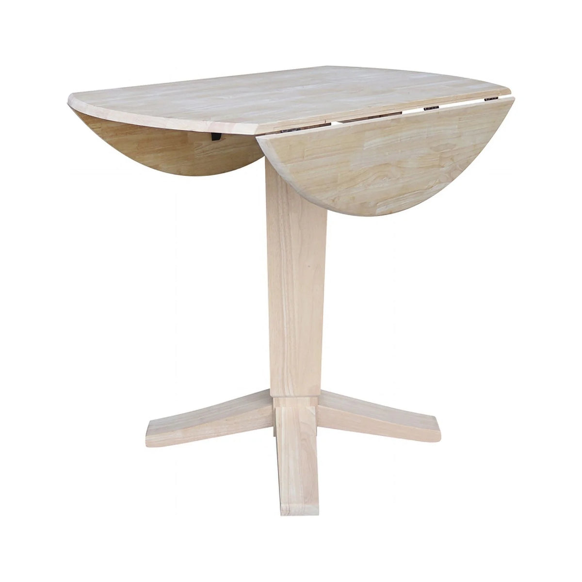 42" Round Solid Wood Drop Leaf Counter Height Dining Table R88029