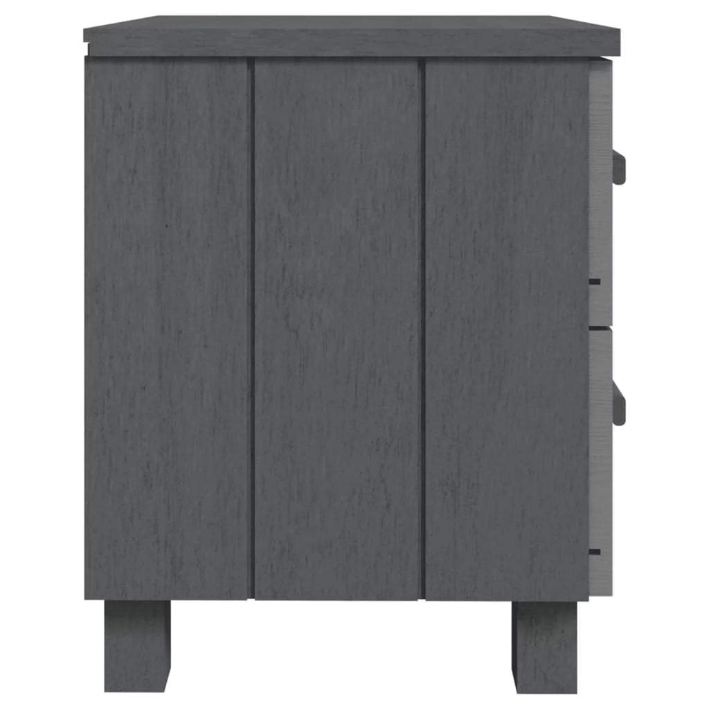 2 Piece Pine Wood Bedside Cabinets with Storage Drawers E236508