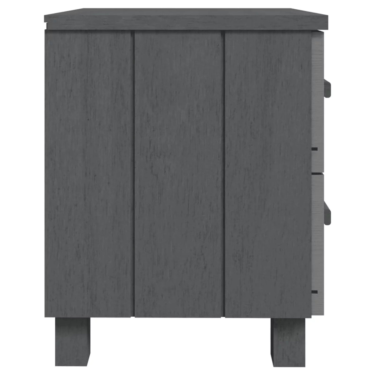2 Piece Pine Wood Bedside Cabinets with Storage Drawers E236508