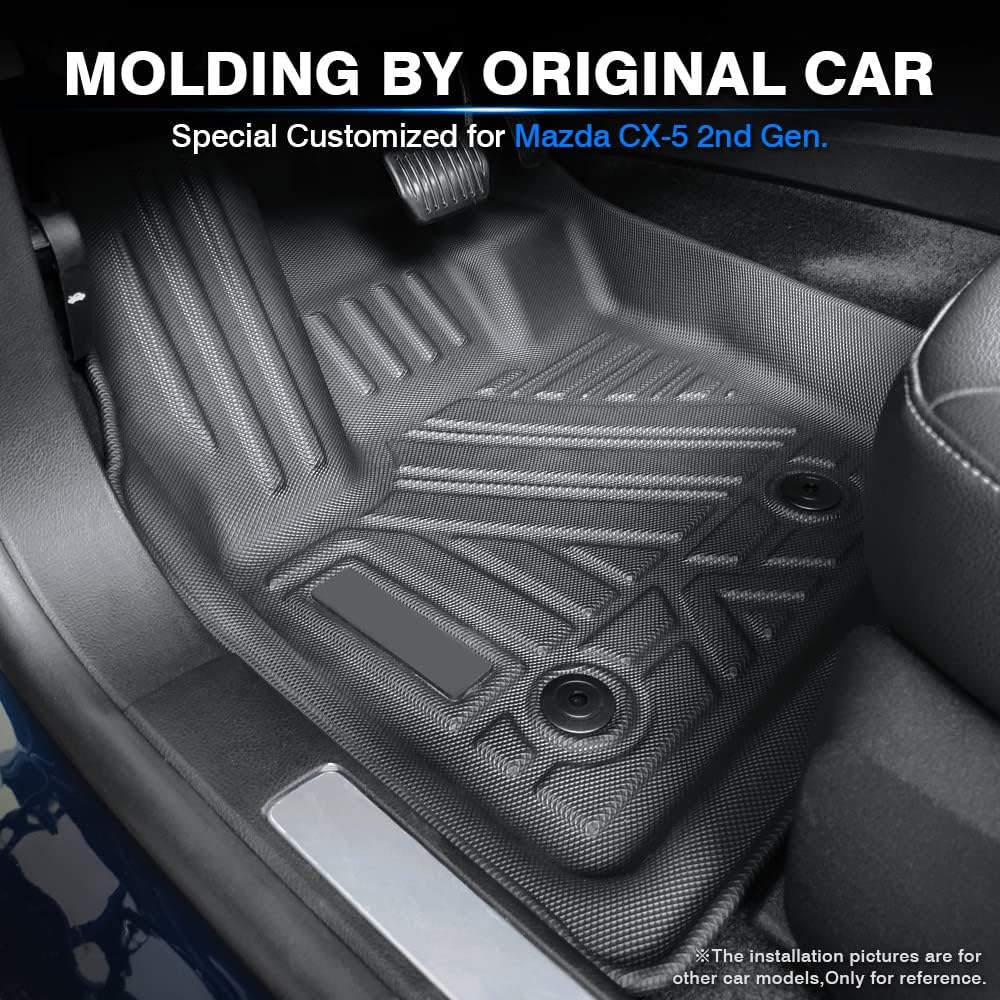 Custom Fit All-Weather Car Floor Mats Full Set TPE K2641