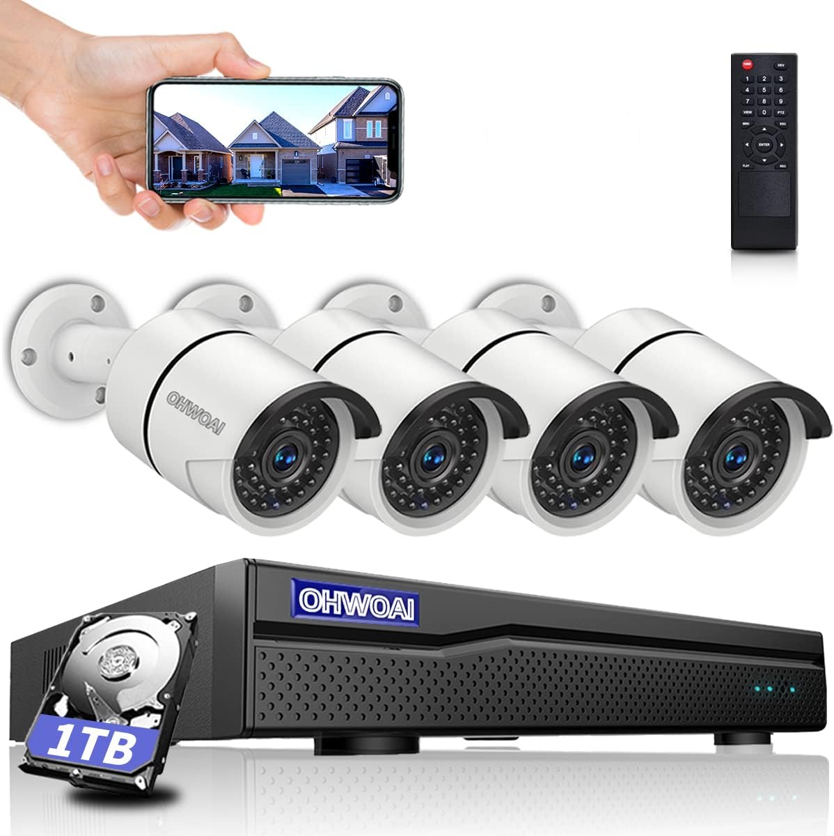 8 Channel POE Security Camera System with 1TB HDD S7940