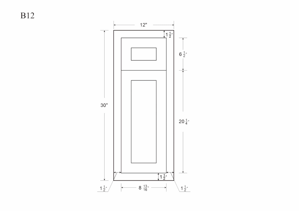 White Inset Raised Panel Base Cabinet Z29925