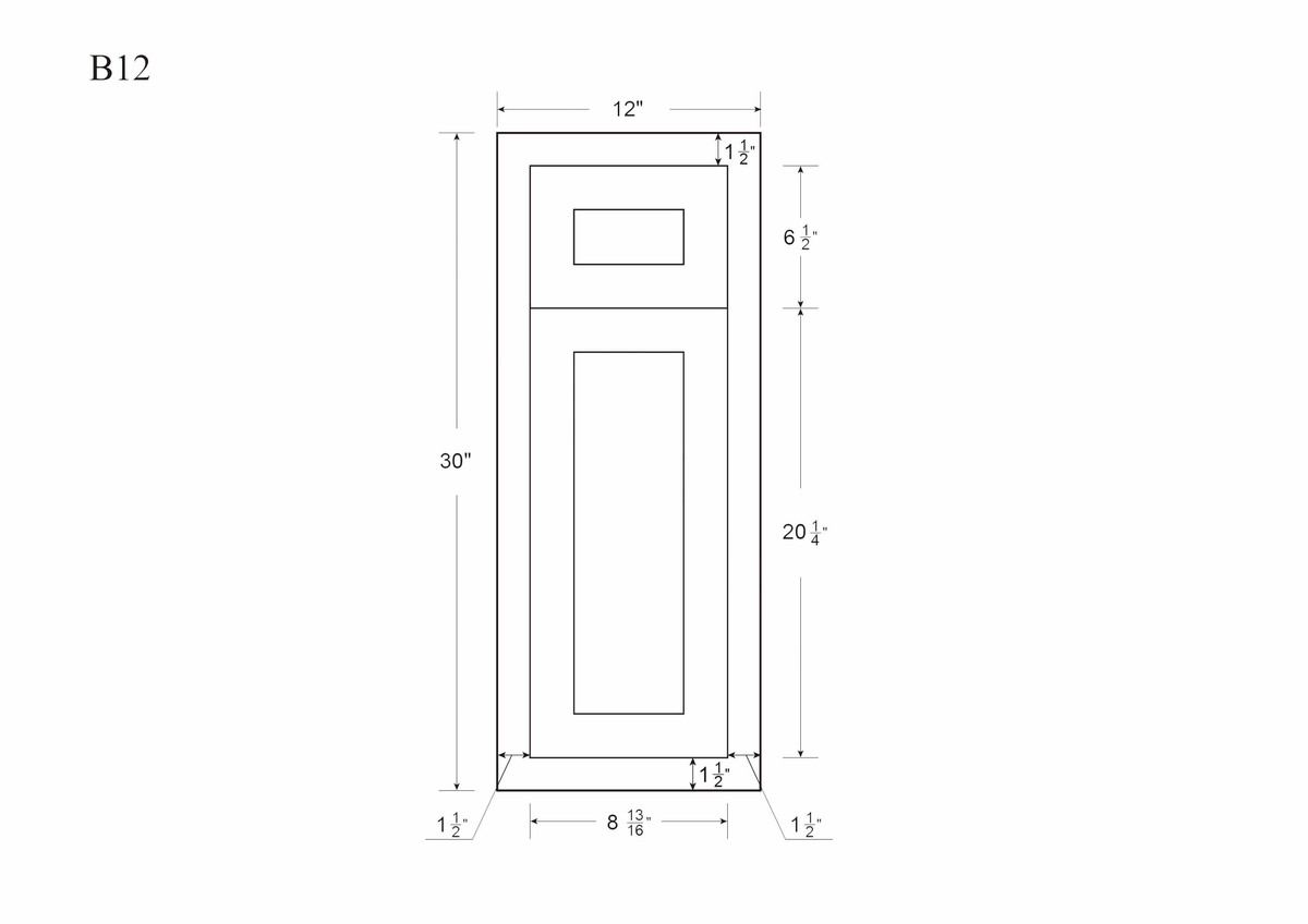 White Inset Raised Panel Base Cabinet Z29925