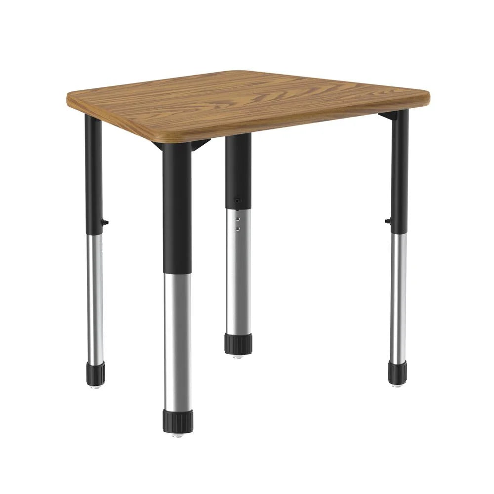 33x23" Medium Oak Black Desk H72998