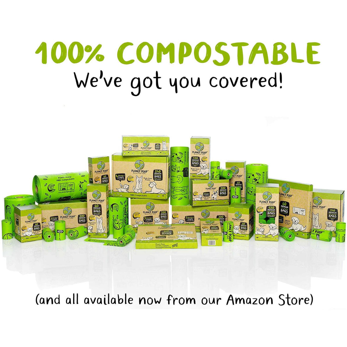 Compostable Dog Poop Bags on Refill Rolls Z555