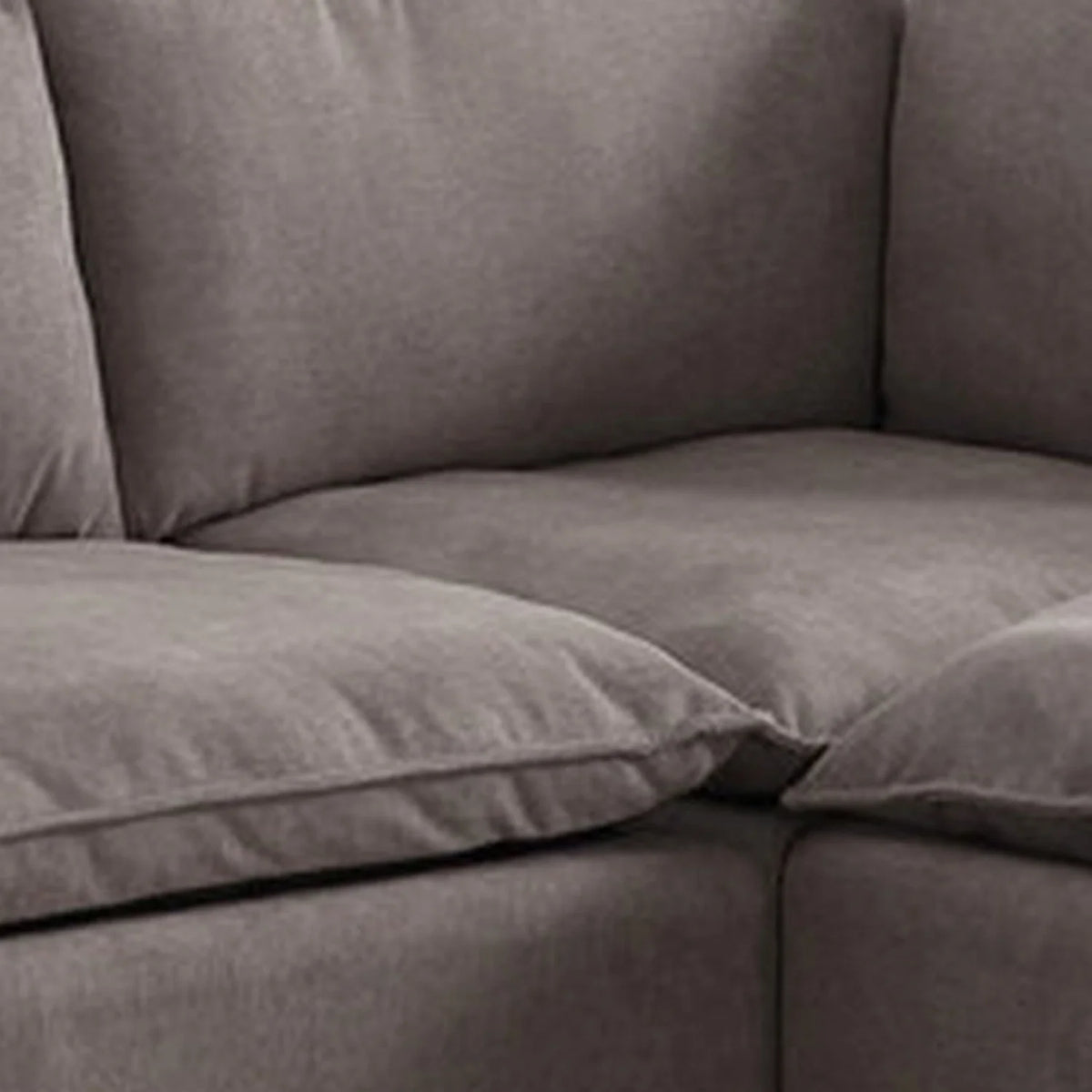 84 Inch Gray Fabric Sectional Arm Loveseat And Ottoman Set L402159