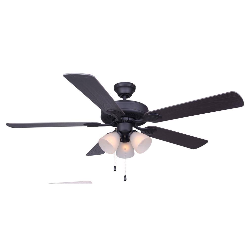 Black 5 Blade Ceiling Fan H522