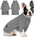 Dog Christmas Sweater Turtleneck Soft Knitted Long Sleeves Burgundy 2XL M858670