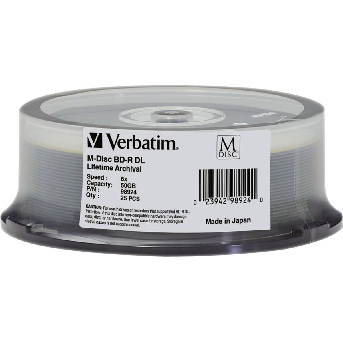 BD-R DL 50GB 6X 25pk Spindle R290370