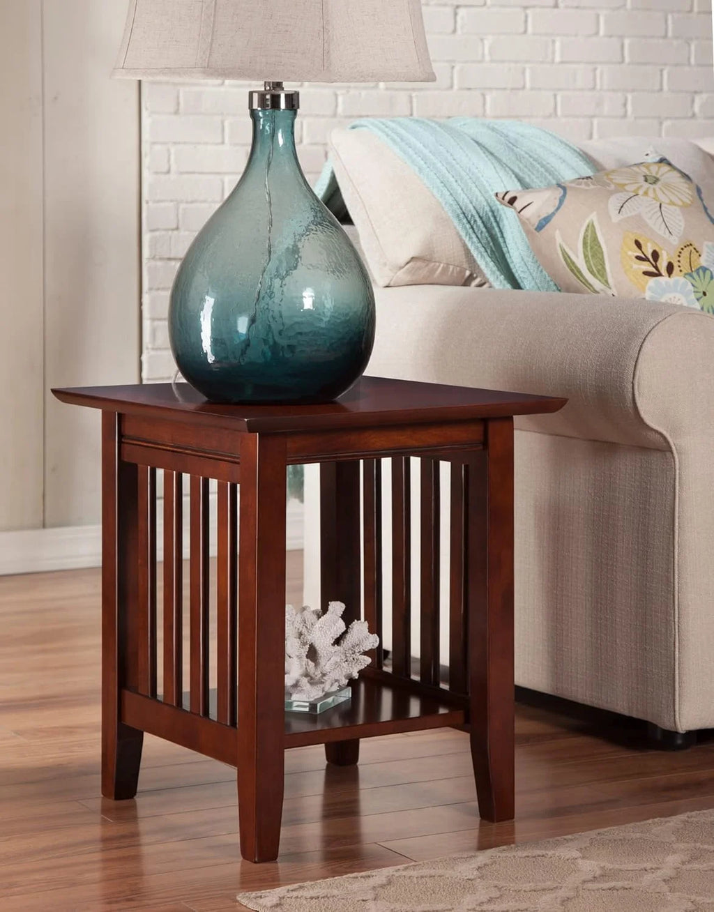 Solid Hardwood End Table 20 In Set Of 2 Walnut T1730