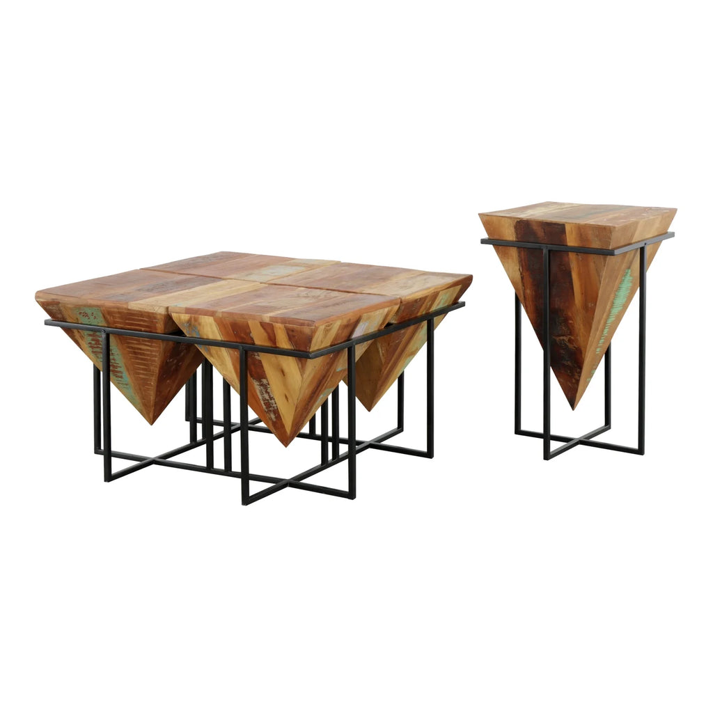 Reclaimed Wood & Iron Square Cocktail Table S55078