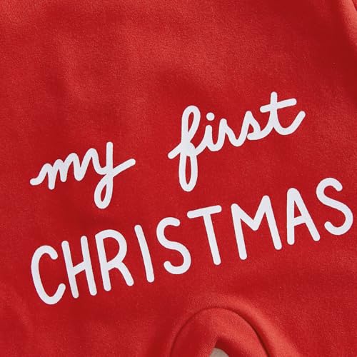 Newborn Christmas Footie Romper Zipper Bodysuit Jumpsuit W827831