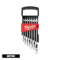 7-Piece Flex-Head Ratcheting Combination Wrench Set Metric F226