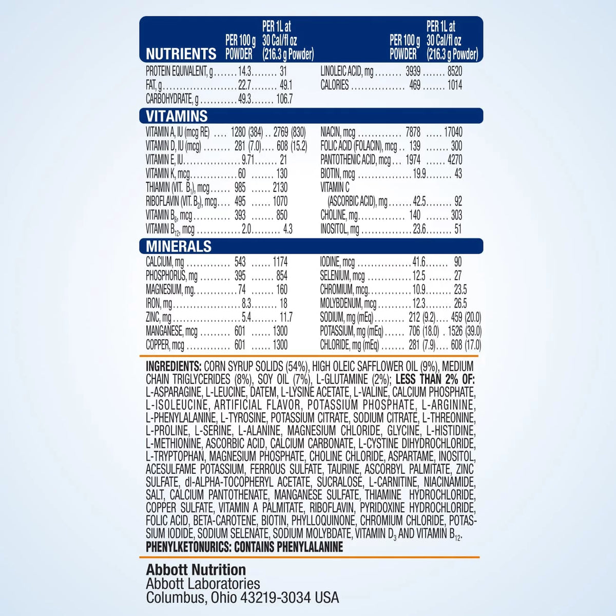 Nutrition Powder 14.1-oz Pack of 6 J446