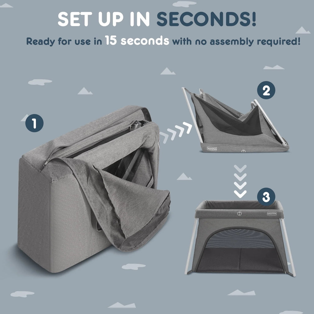 Portable Foldable Travel Crib with Mattress K931040