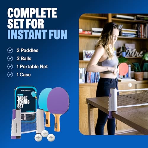 Portable Ping Pong Set with Retractable Net P290