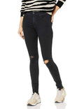 Altered Black Destructed Skinny Jeans T978584