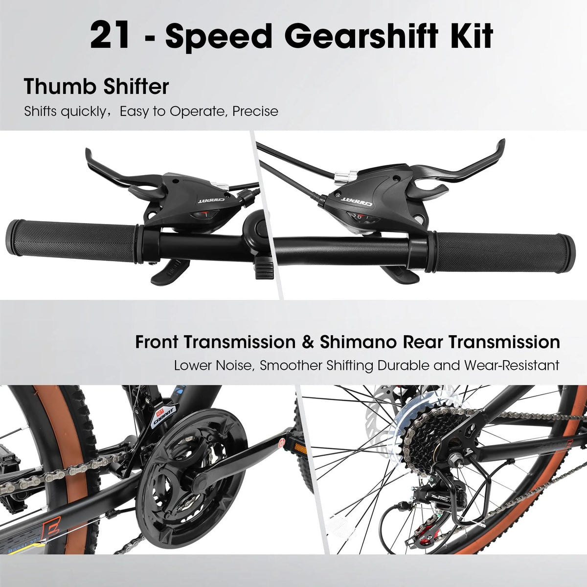 27.5 Inch 21 Speed Carbon Steel Mountain Bike P4202